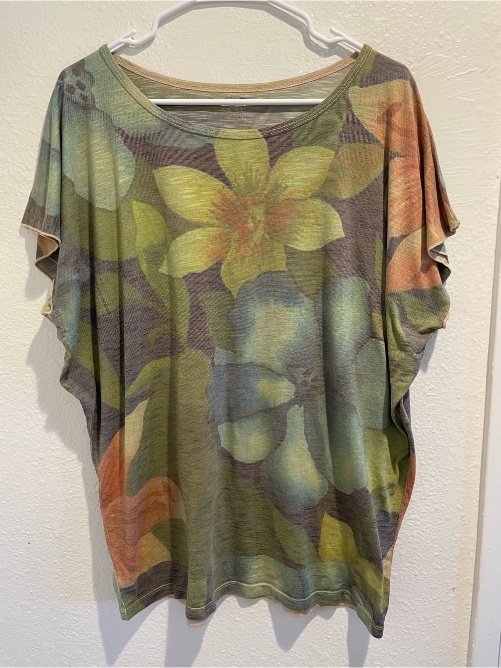 🌿 Go Couture Vintage Edition Burnout Botanical Tee XL